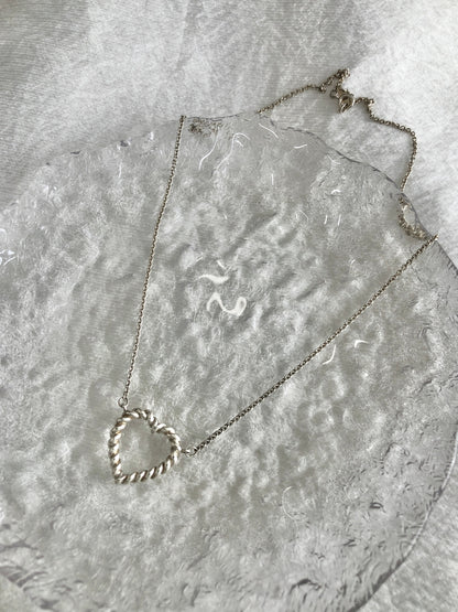 Tiffany & Co. Heart Motif  SILVER925 Necklace Silver Vintage 87wdvb