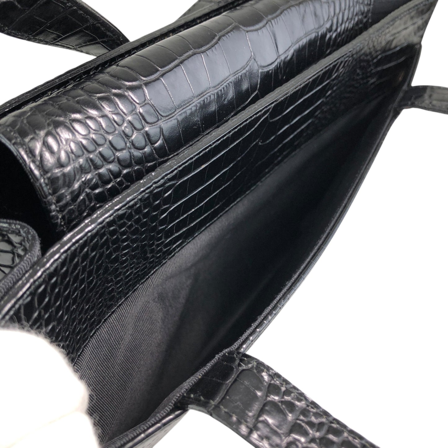 Yves Saint Laurent YSL Logo Handbag Black Vintage 3e2ciz