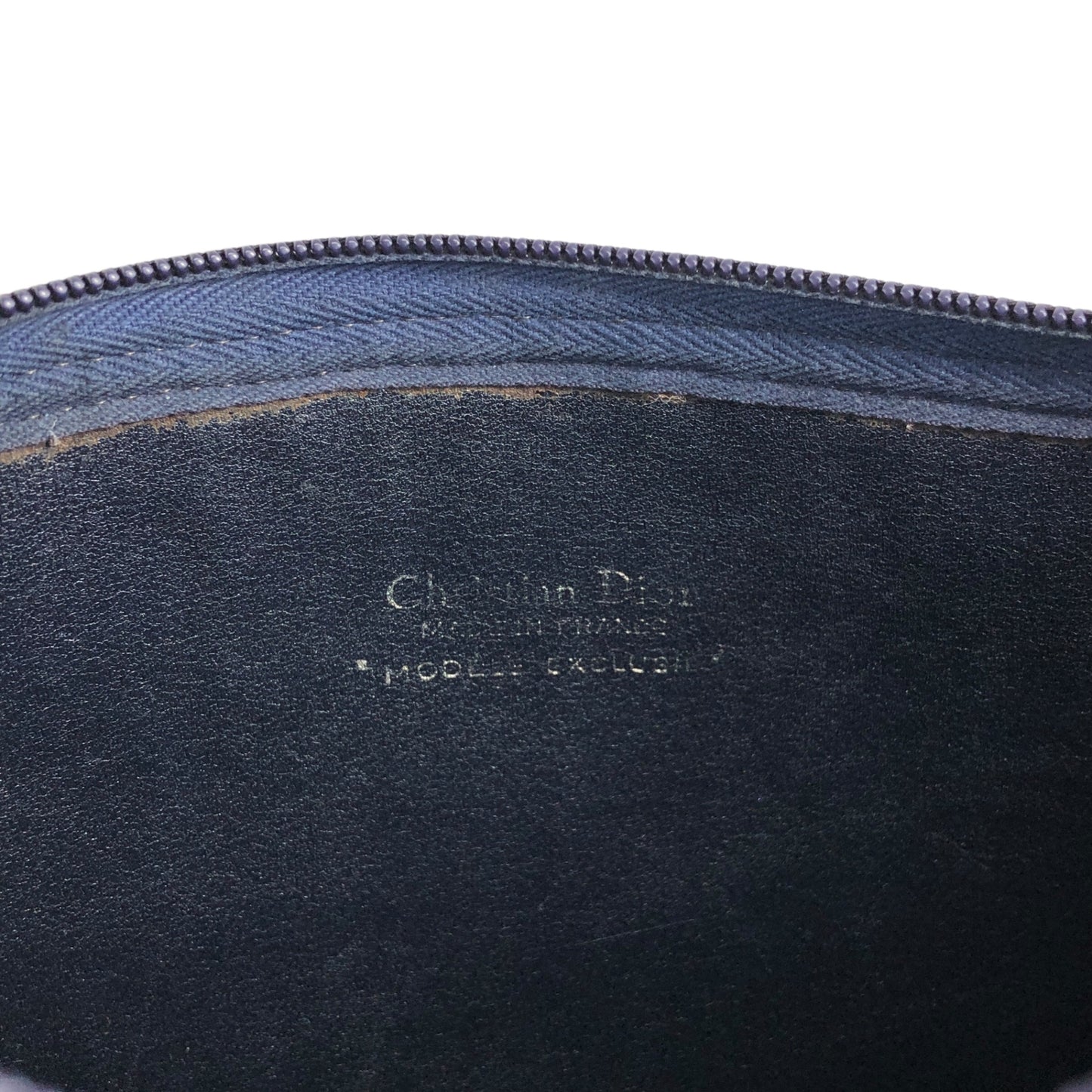 Christian Dior Trotter Shoulder bag Navy Vintage csrvwp