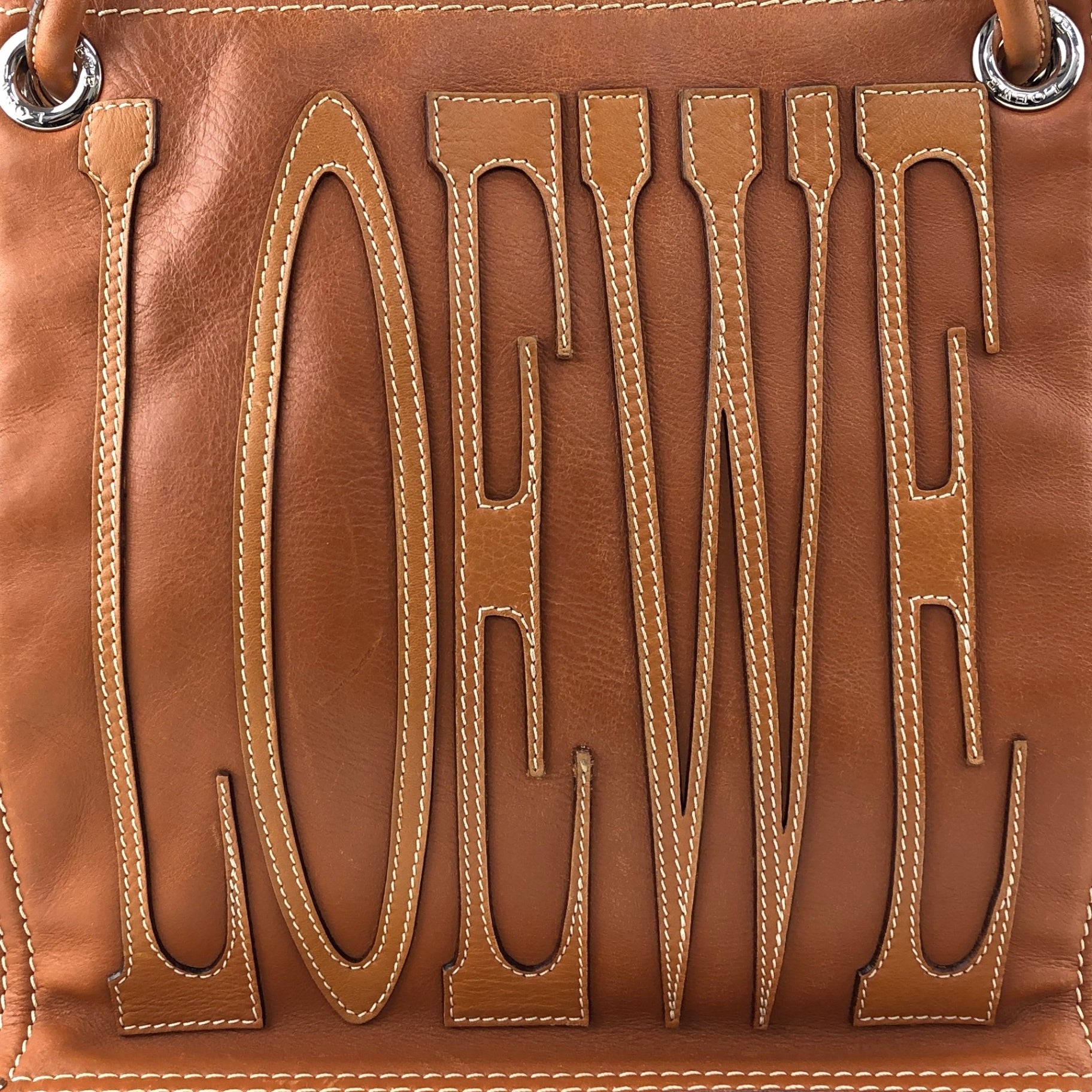 LOEWE Anagram Logo Shoulder bag Brown Vintage zn7dze – VintageShop