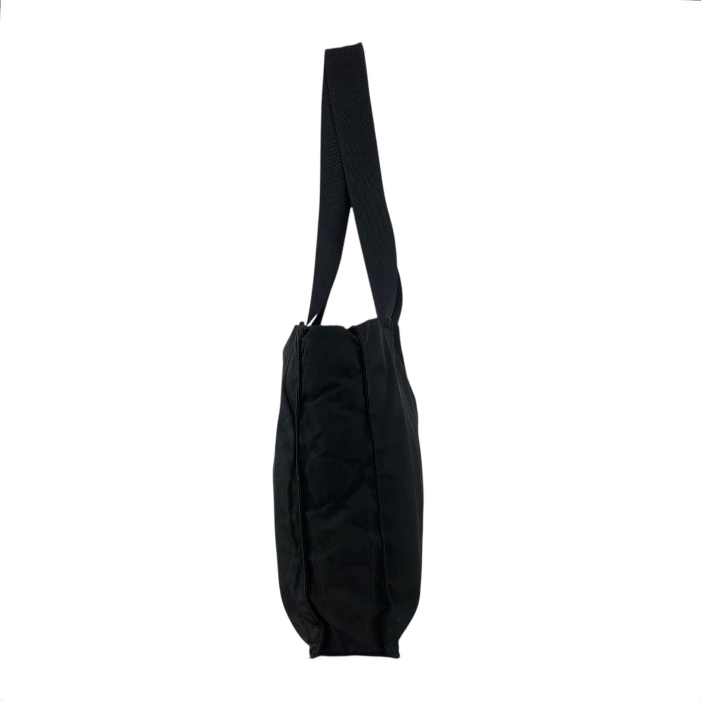 PRADA Tessuto Triangle Logo Totebag Black Vintage fhex45
