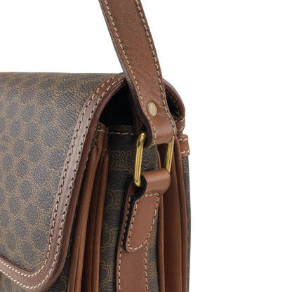 CELINE Macadam Horseshoe Shoulder bag Brown Vintage mxtw8i