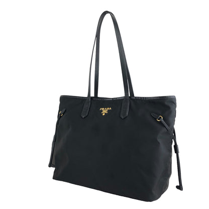 PRADA Logo Totebag Shoulder bag Black Vintage ngpyyd