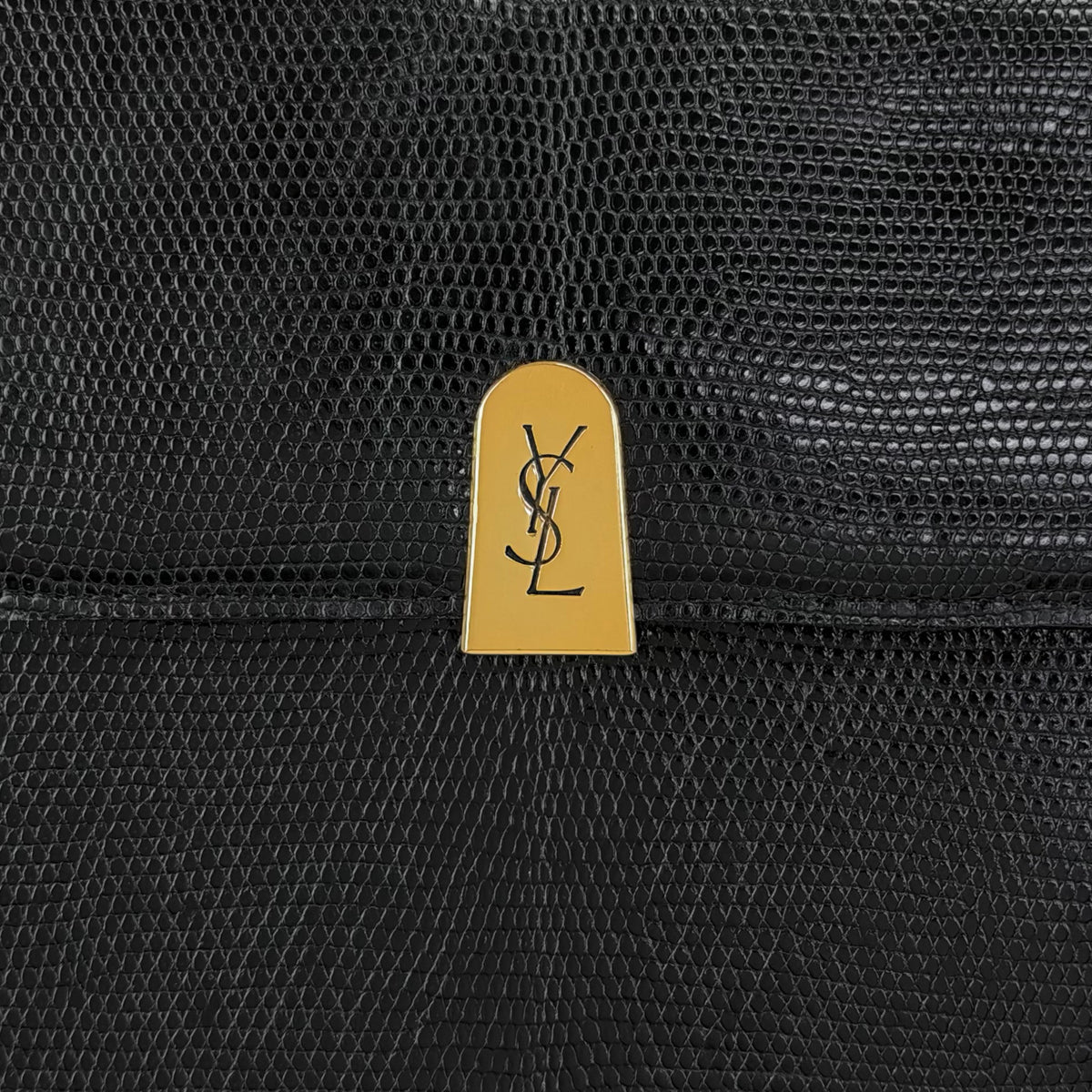 Yves Saint Laurent YSL Logo Shoulder bag Black Vintage 8mrrci