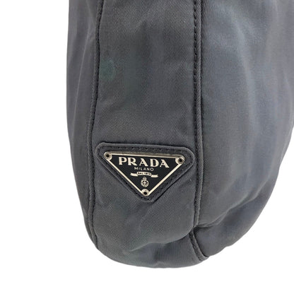 PRADA Triangle Logo Shoulder bag Gray Vintage f82s4e