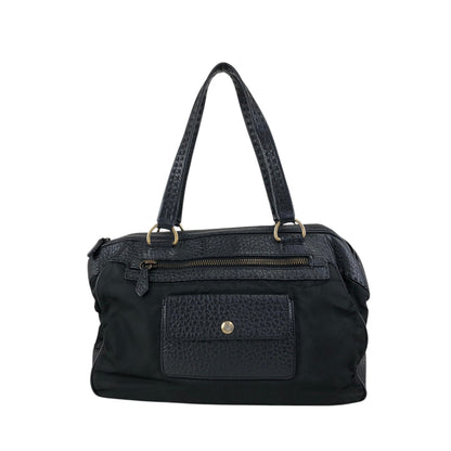 PRADA Triangle Logo Front Pocket Totebag Black Vintage 8vzd5r