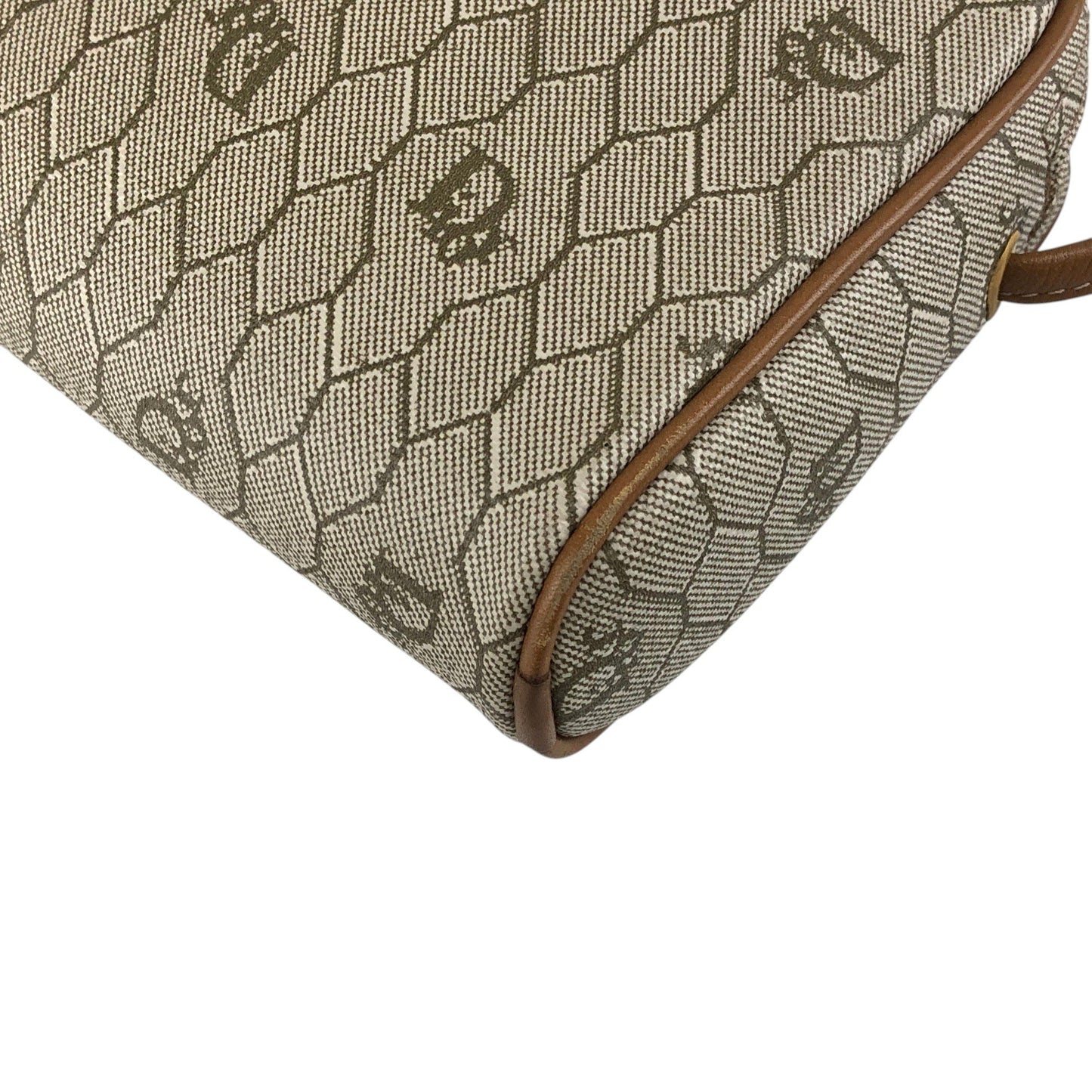 Christian Dior Small Honeycomb Pattern Logo Shoulder bag Beige Vintage ptj22k