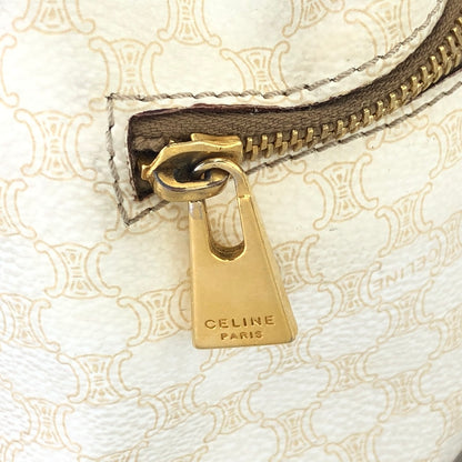 CELINE Macadam Blason Backpack White Vintage wih3fy