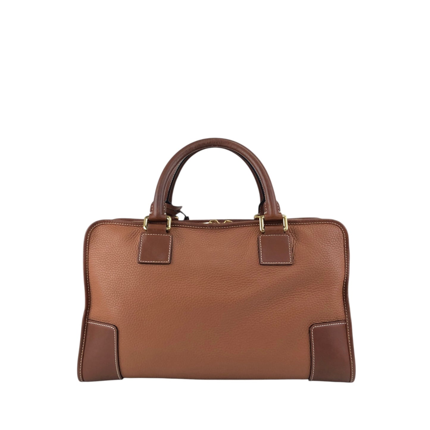 LOEWE Amazona36 Anagram Handbag Boston bag PinkBrown Vintage 2x2n6u