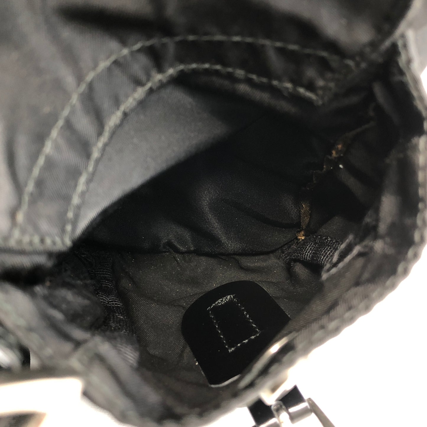 PRADA Triangle Logo Backpack Black Vintage wedjpt