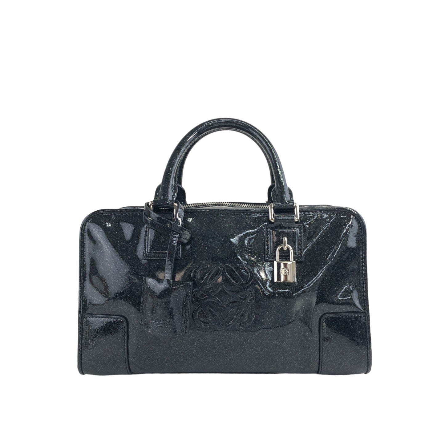 LOEWE Amazona28 Anagram Handbag Black Vintage 3w7hki