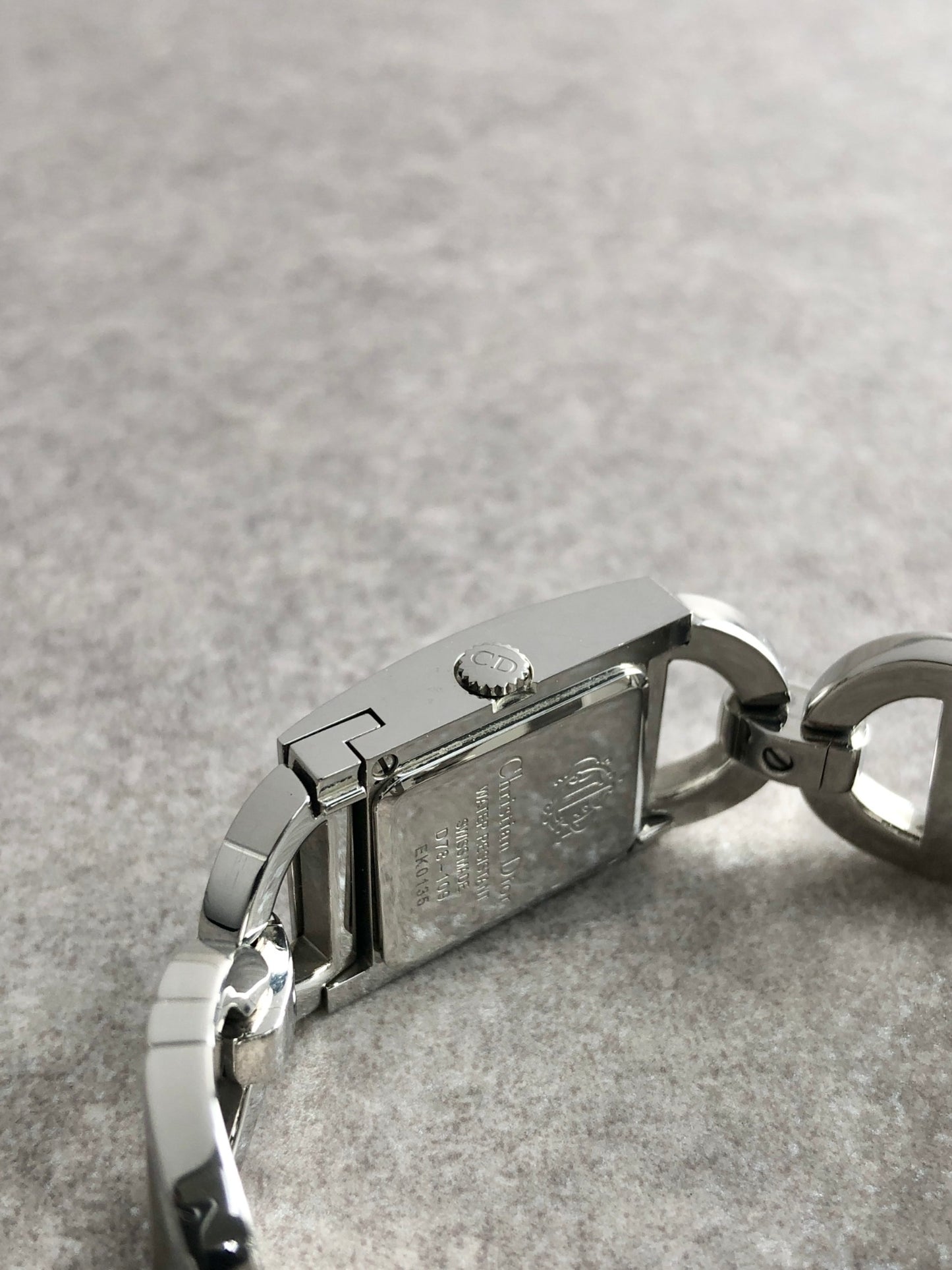 Christian Dior Logo Watch Silver D78-109 Vintage rvjazp