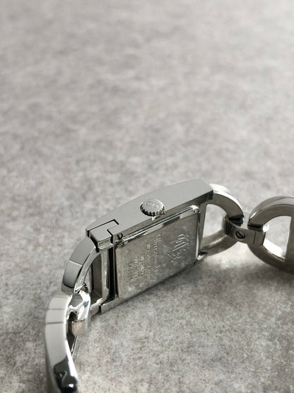 Christian Dior Logo Watch Silver D78-109 Vintage rvjazp