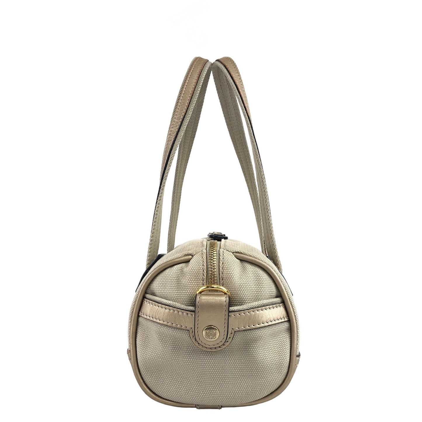 LOEWE Anagram Small Boston bag Handbag Beige Vintage educhp