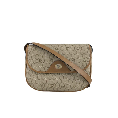 Christian Dior Honeycomb Pattern Shoulder bag Beige Vintage 7cr6d8