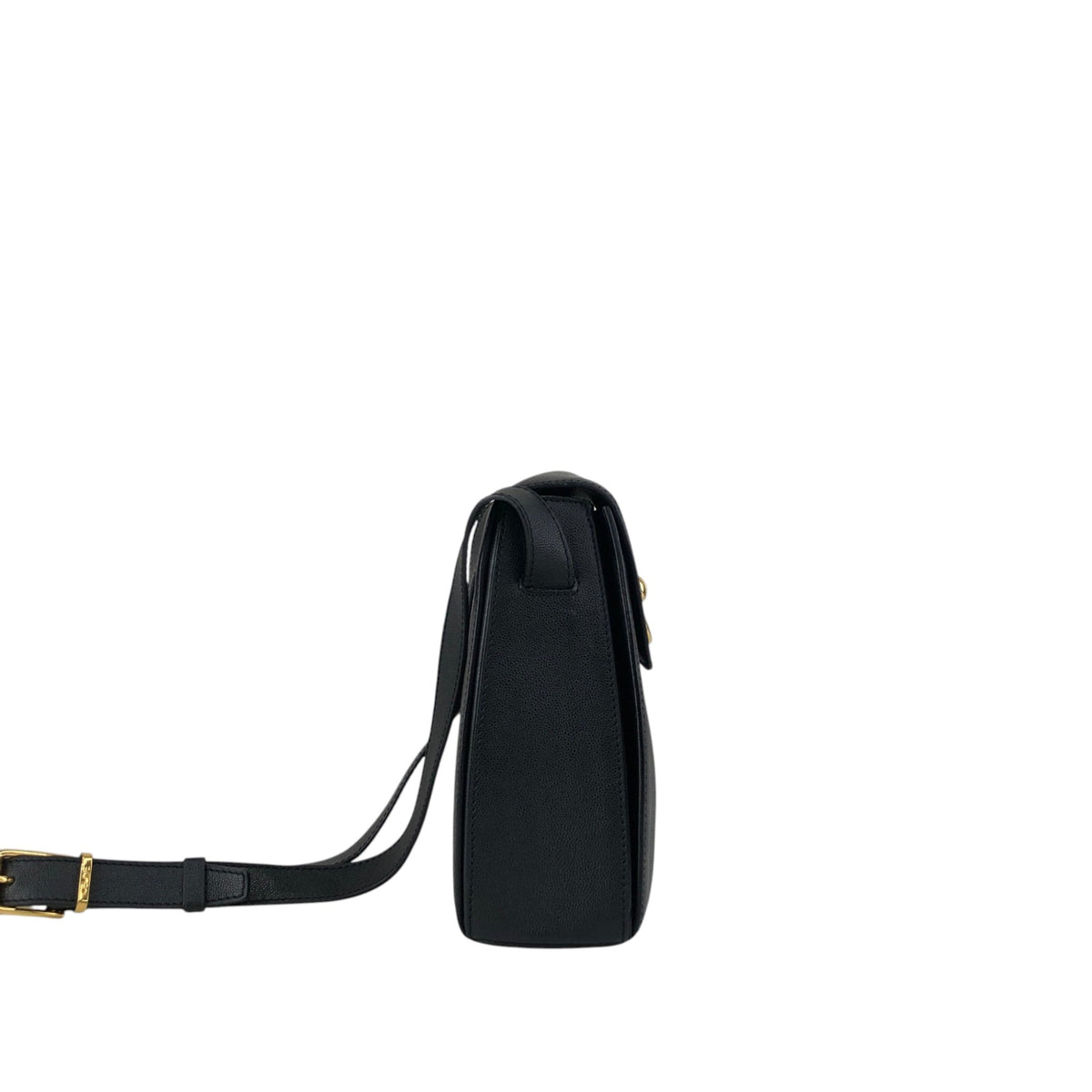 CELINE Gancini Shoulder bag Black Vintage y386id