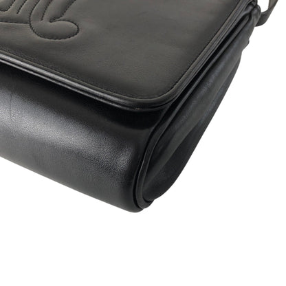 CELINE Blason Shoulder bag Black Vintage tuhbjd
