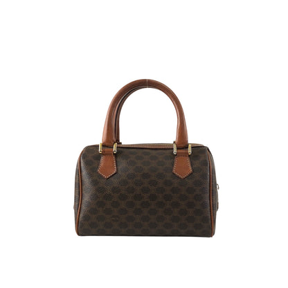 CELINE Macadam Two-way Small Boston bag Shoulder bag Brown Vintage 8fppkm