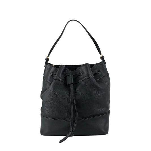 LOEWE Anagram Drawstring Shoulder bag Black Vintage kwnn6u