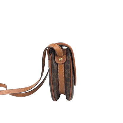 CELINE Macadam Blason Shoulder bag Brown Vintage ukvpkm