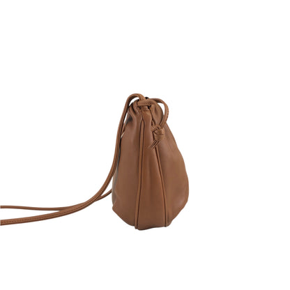 LOEWE Anagram Drawstring Shoulder bag Brown Vintage fzwga5