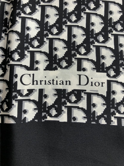 Christian Dior Trotter Silk Scarf Black Vintage 2mgxgg