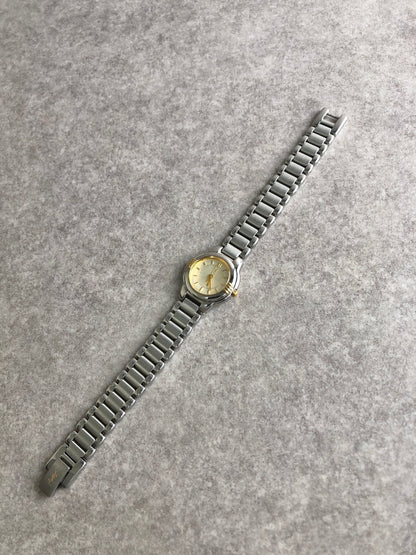 Yves Saint Laurent YSL Logo Quartz Watch Silver 5930-F91474 TA Vintage 2xuc88