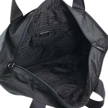 PRADA Tessuto Triangle Logo Totebag Black Vintage bub65u
