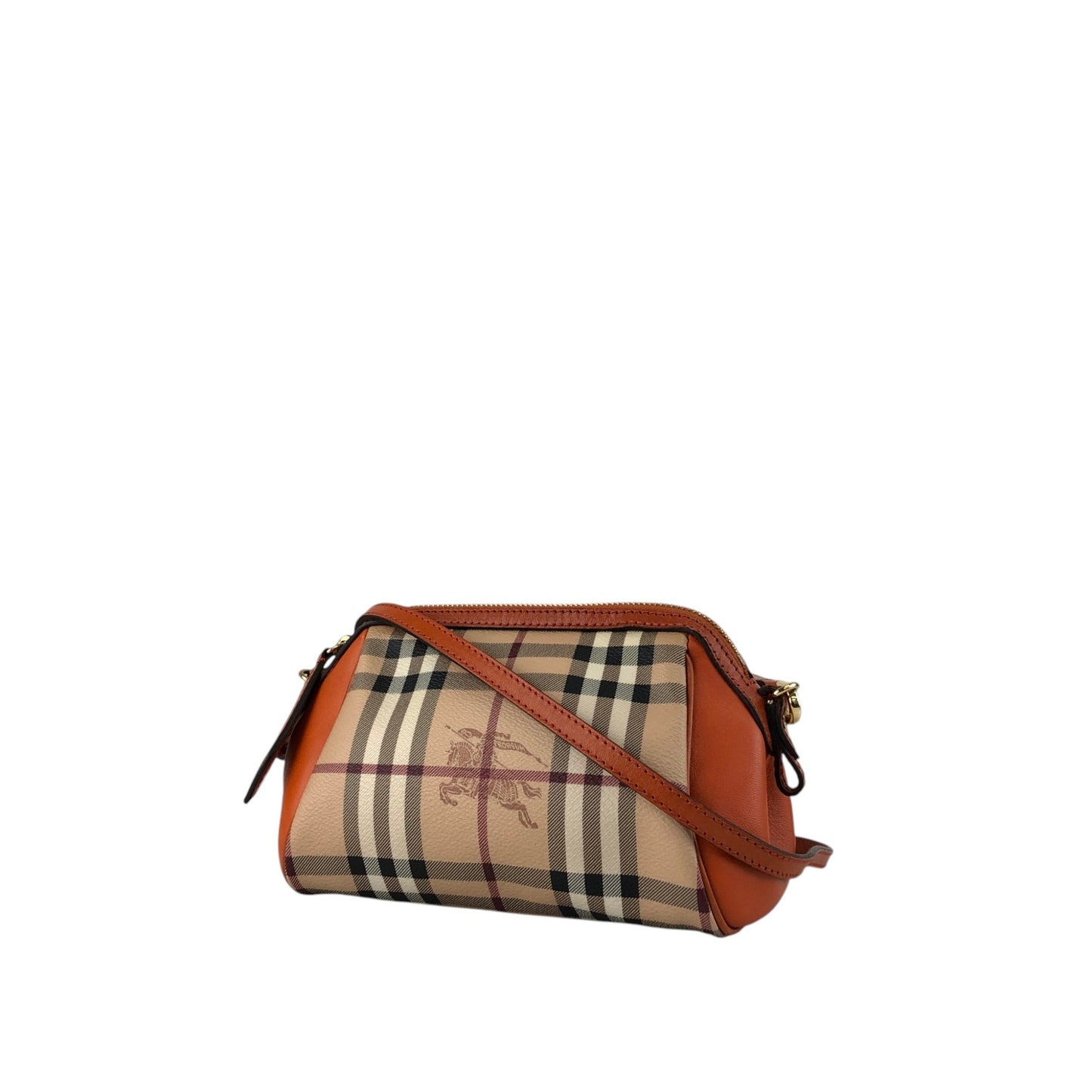 BURBERRY Nova Check Shoulder bag Beige×Orange Vintage 2e2732