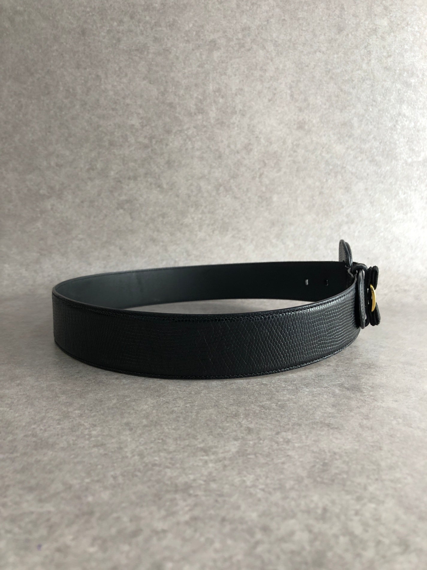 Salvatore Ferragamo Vala Ribbon Belt Black Vintage yfhukd