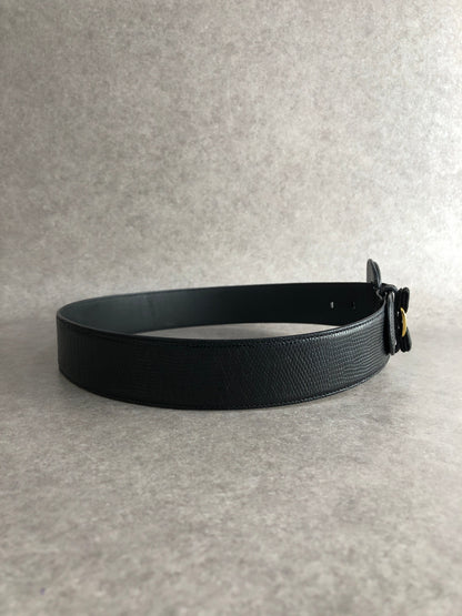 Salvatore Ferragamo Vala Ribbon Belt Black Vintage yfhukd