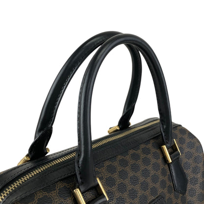 CELINE Macadam Blason Two-way Small Boston bag Shoulder bag Black Vintage xawpgz