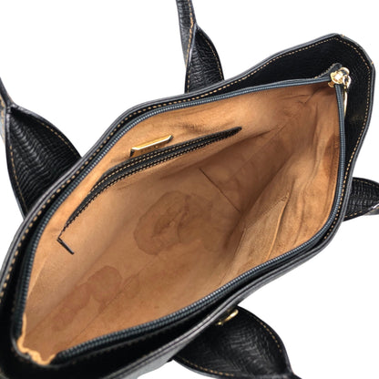 LOEWE Logo Embossed Totebag Black Vintage 5gfxms