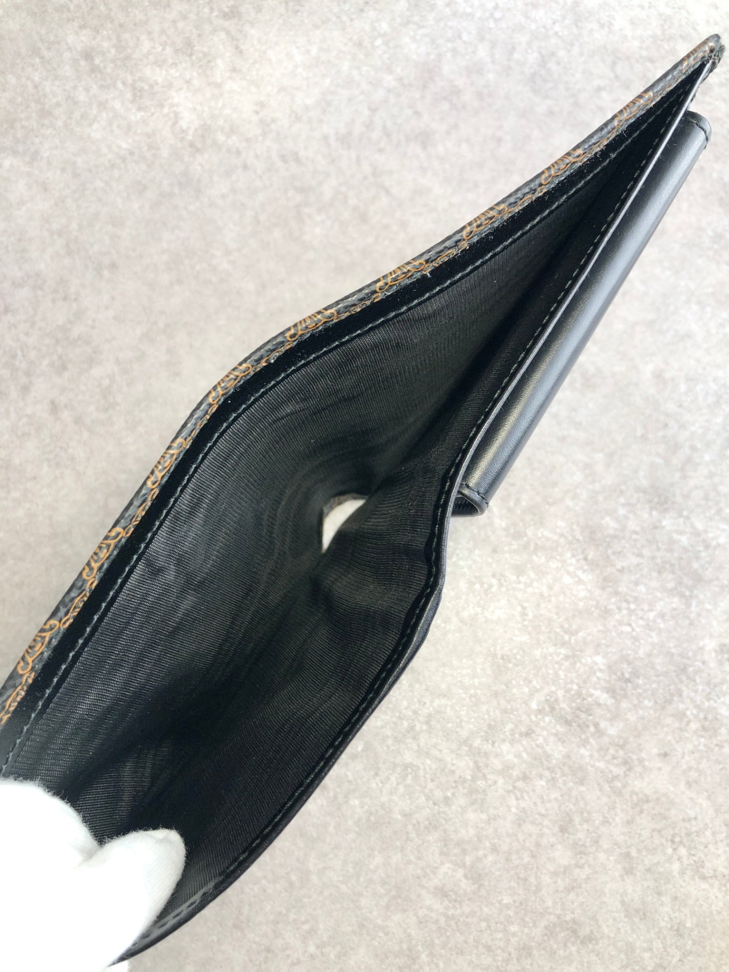 CELINE Macadam Folded Wallet Black Vintage 7fbb7k