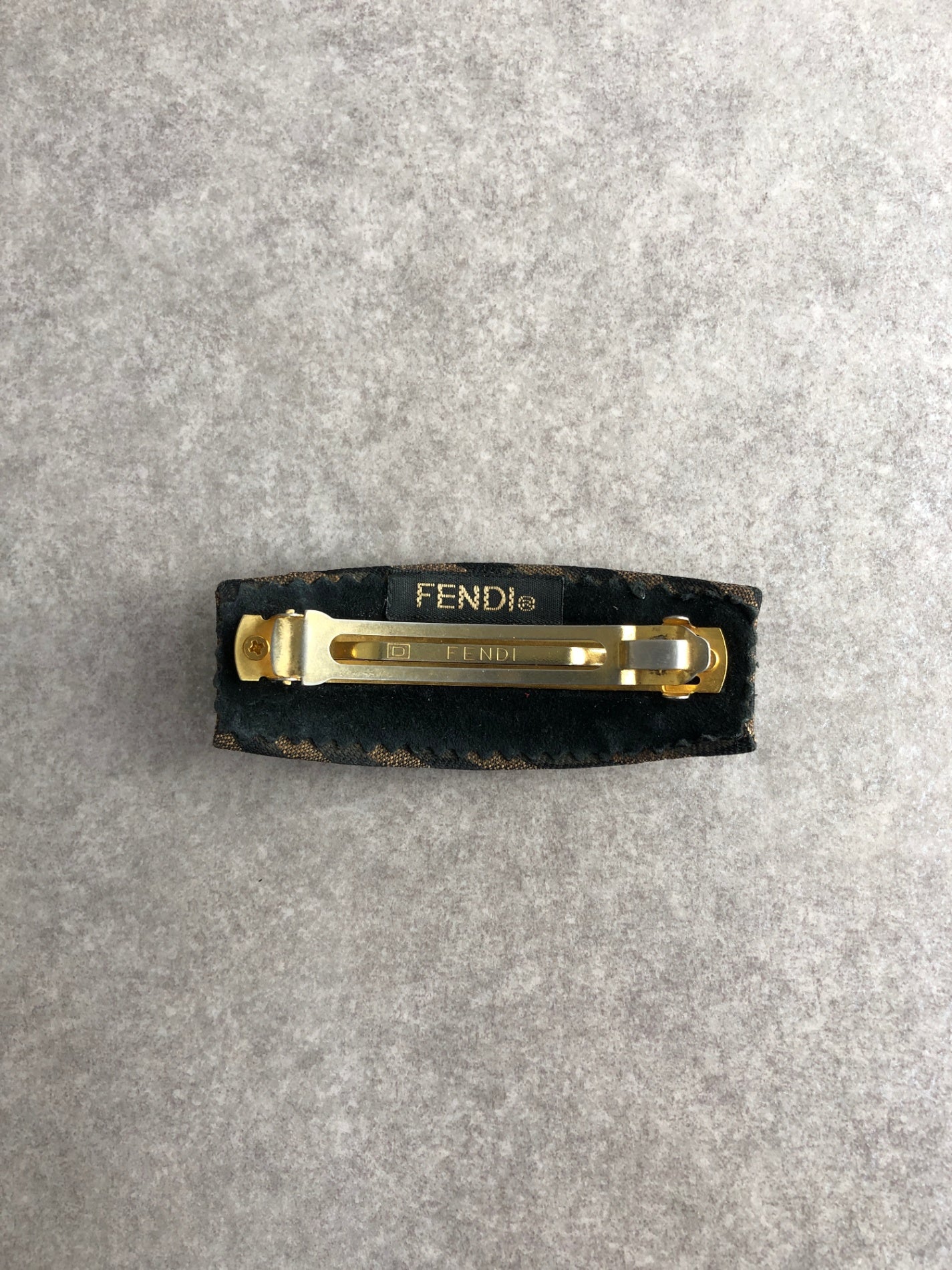 FENDI Pecan Barrette Brown×Black Vintage dbwb3g
