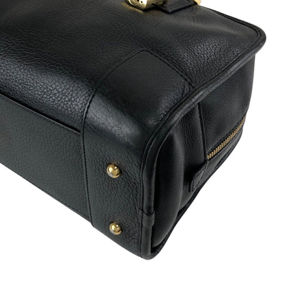 LOEWE Amazona28 Anagram Small Boston bag Handbag Black Vintage jti3x5