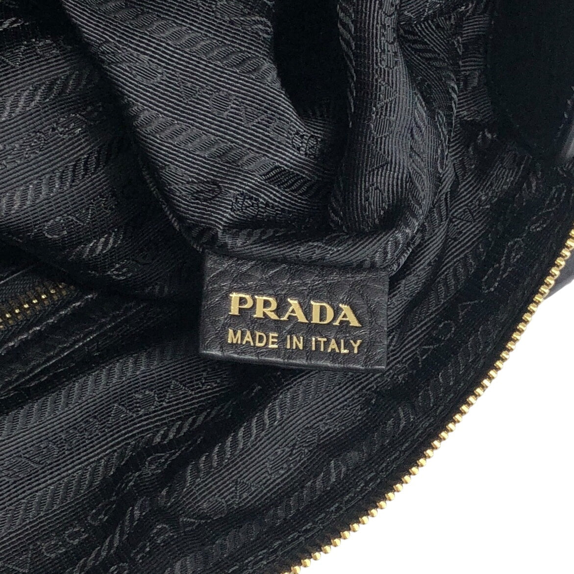 PRADA Logo Two-way Handbag Shoulder bag Black Vintage beb8nm