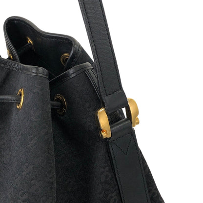 LOEWE Anagram Drawstring Shoulder bag Black Vintage ph8edx