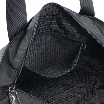 PRADA Tessuto Triangle Logo Totebag Black Vintage bub65u