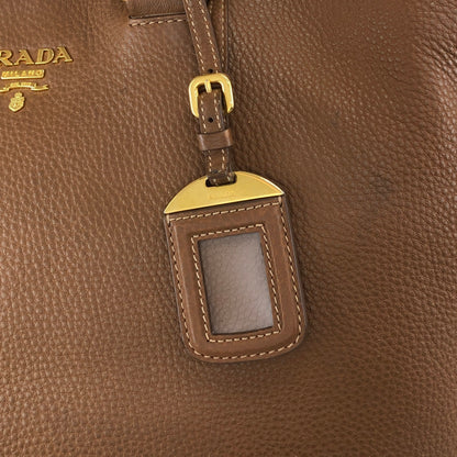 PRADA Logo Two-way Totebag Shoulder bag Brown Vintage 38ggy4
