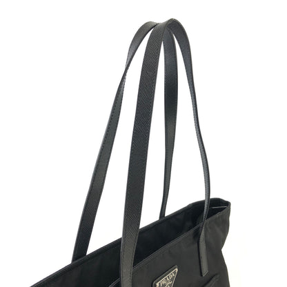 PRADA Triangle Logo Nylon Two-way Shoulder bag Totebag Black Vintage 8ba8nr