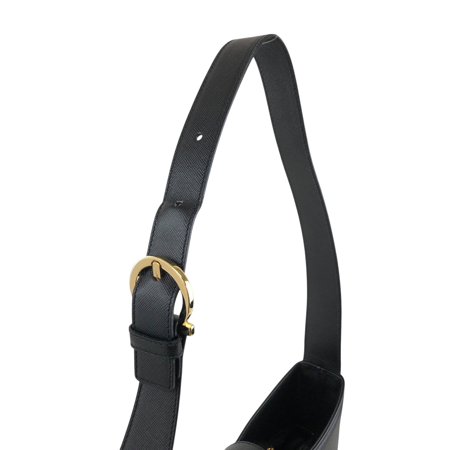 Salvatore Ferragamo Gancini Shoulder bag Black Vintage kz7n2r