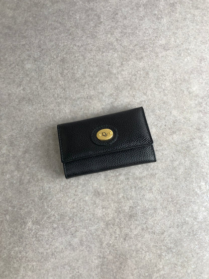 Christian Dior Logo Key Case Black Vintage jcym25