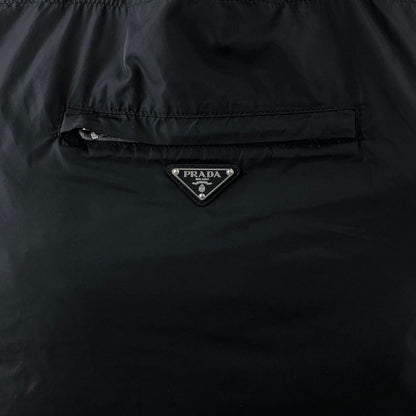 PRADA Tessuto Triangle Logo Totebag Black Vintage kctbn3