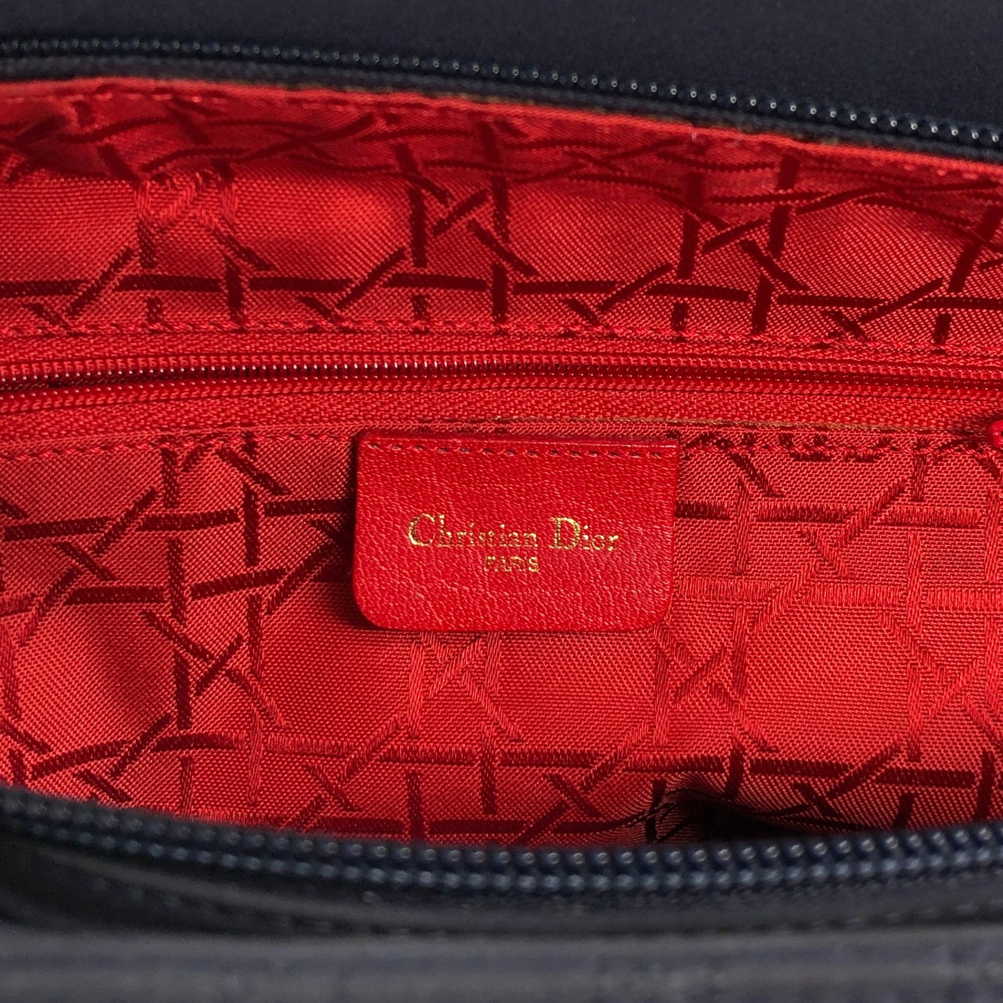 Christian Dior Cannage Logo Charm Shoulder bag Hobobag Black Vintage gd5hwv