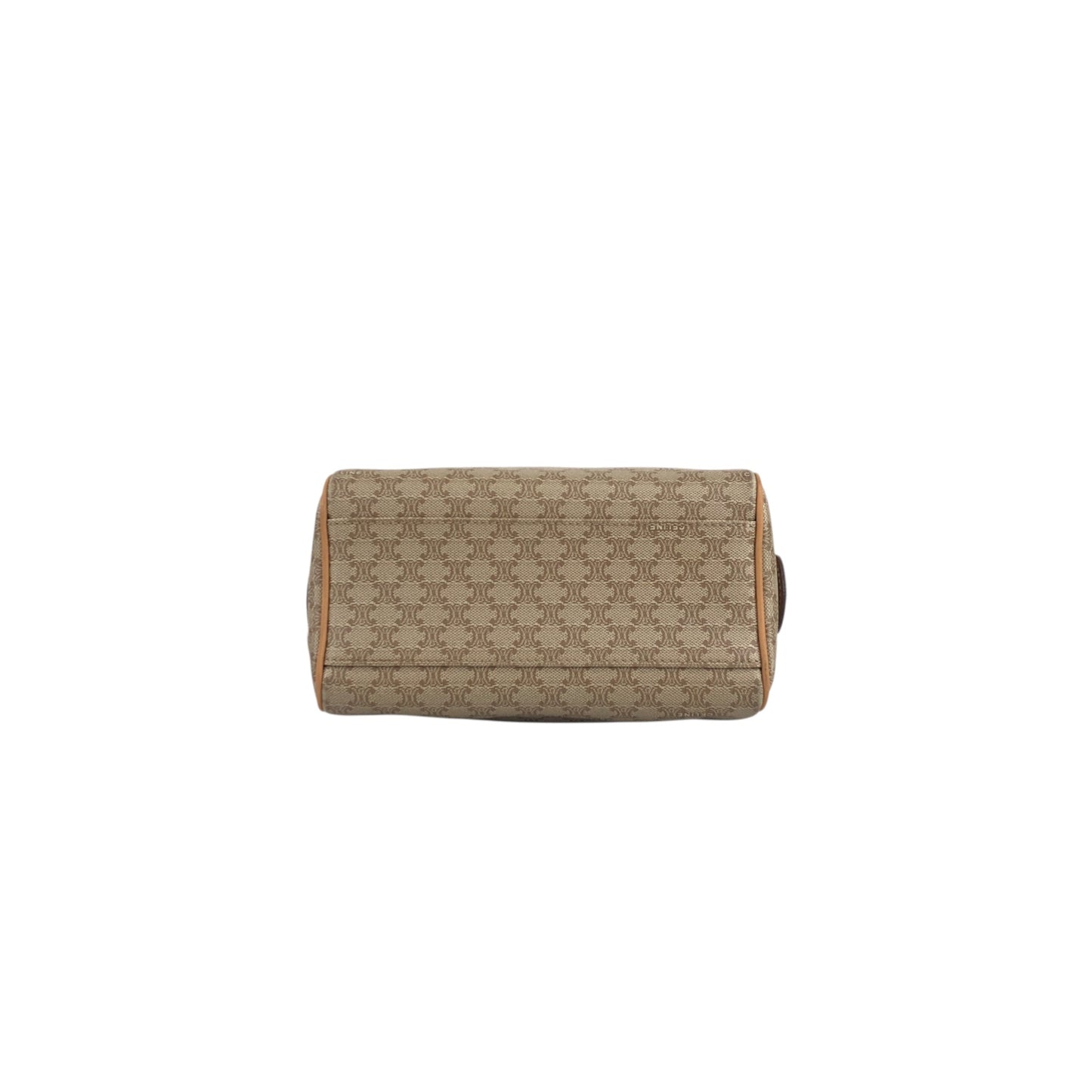 CELINE Macadam Two-way Small Handbag Shoulder bag Beige Vintage v4cuzg