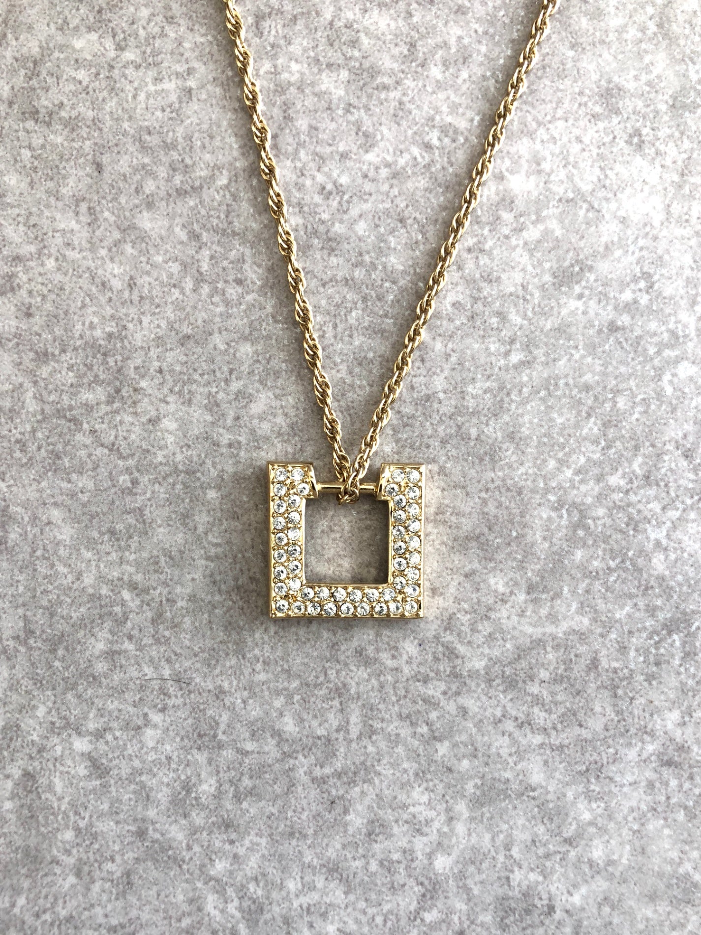 Christian Dior Necklace Earrings Gold Vintage yjh2cr