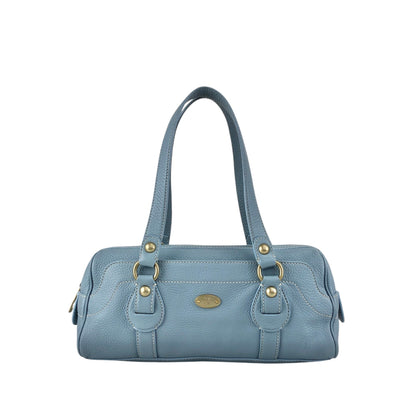 CELINE Blason Handbag Sky blue Vintage 5m2evd