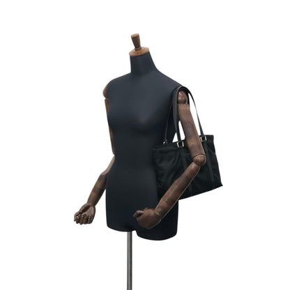 PRADA Tessuto Triangle Logo Totebag Black Vintage tgzvbu