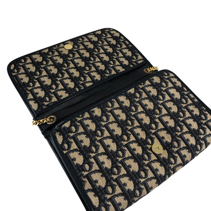 Christian Dior Trotter Chain Shoulder bag Navy Vintage rphic5